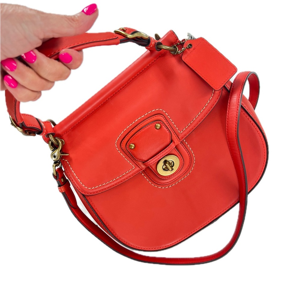 Coach Willis Legacy 70th Anniversary Vermillion Leather Handbag 19132 (2012) - Picture 12 of 17